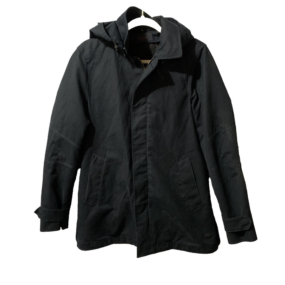Scotch & Soda‎ Parka Mens Small Amsterdam Couture Black Hood Quilted  Flaw